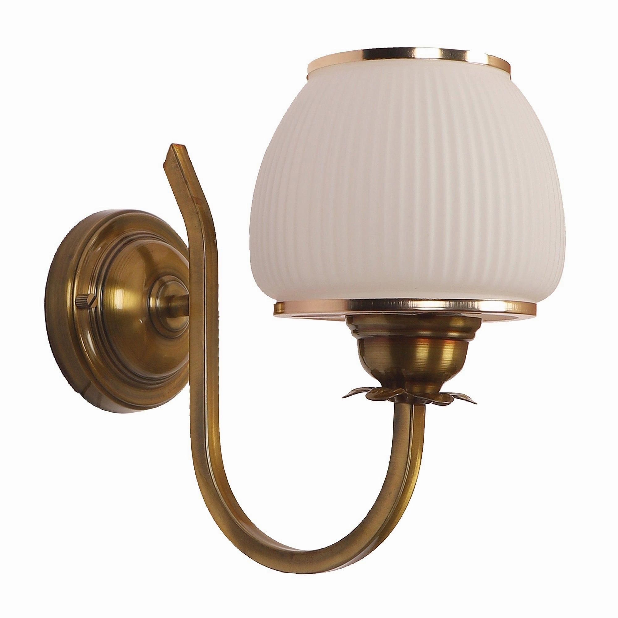 Golden And White Iron Wall Light