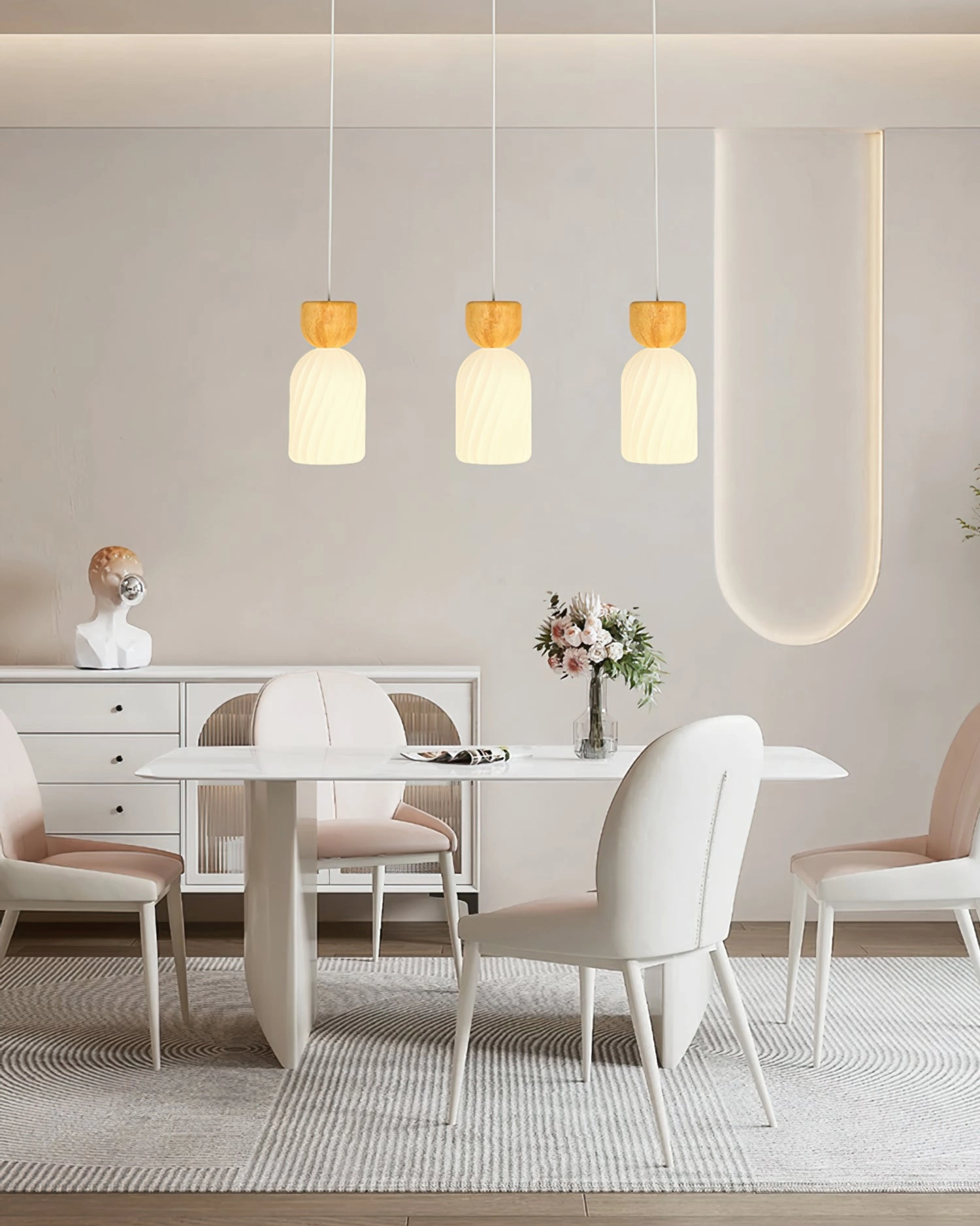 Gourd Ribbed Pendant Light