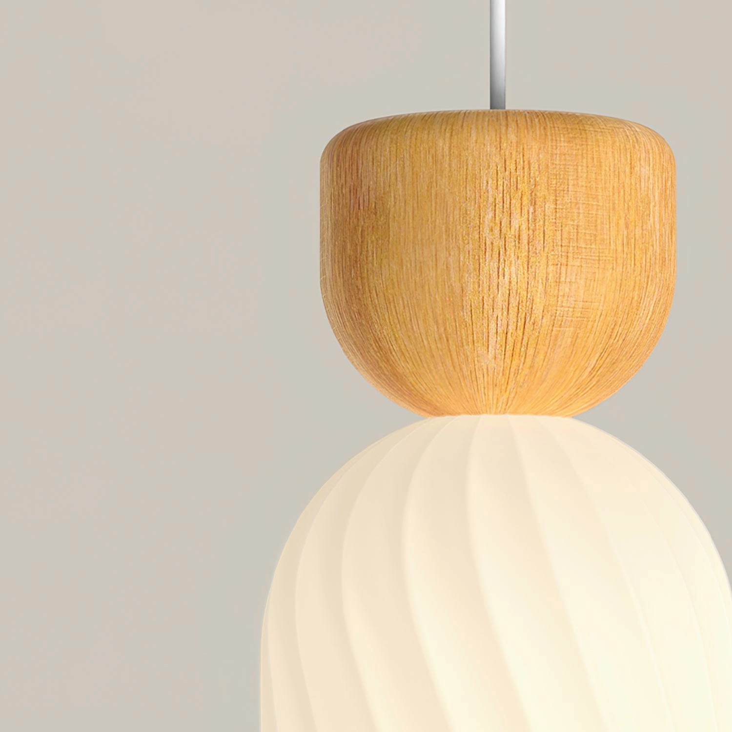 Gourd Ribbed Pendant Light
