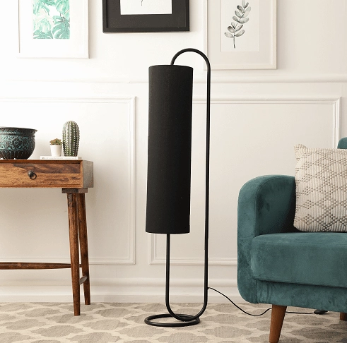 Graceful Full Black  Curve Plant Stand garden LED light