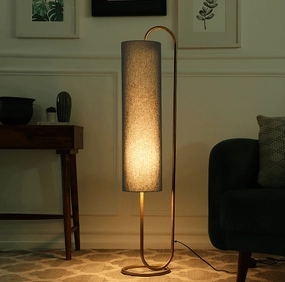 Graceful Grey & GoldCurve Plant Stand garden LED light
