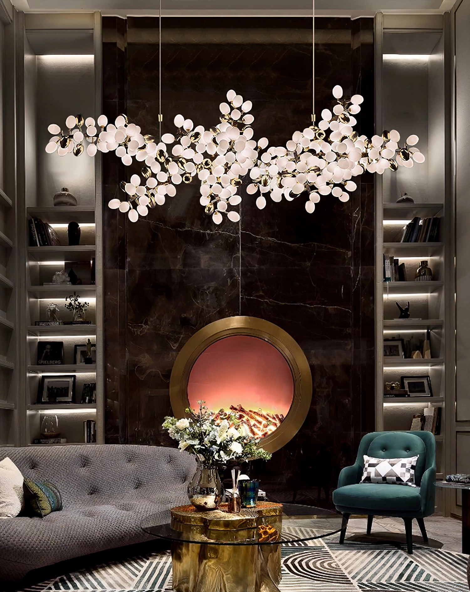 Grape Vine Bunch Chandelier