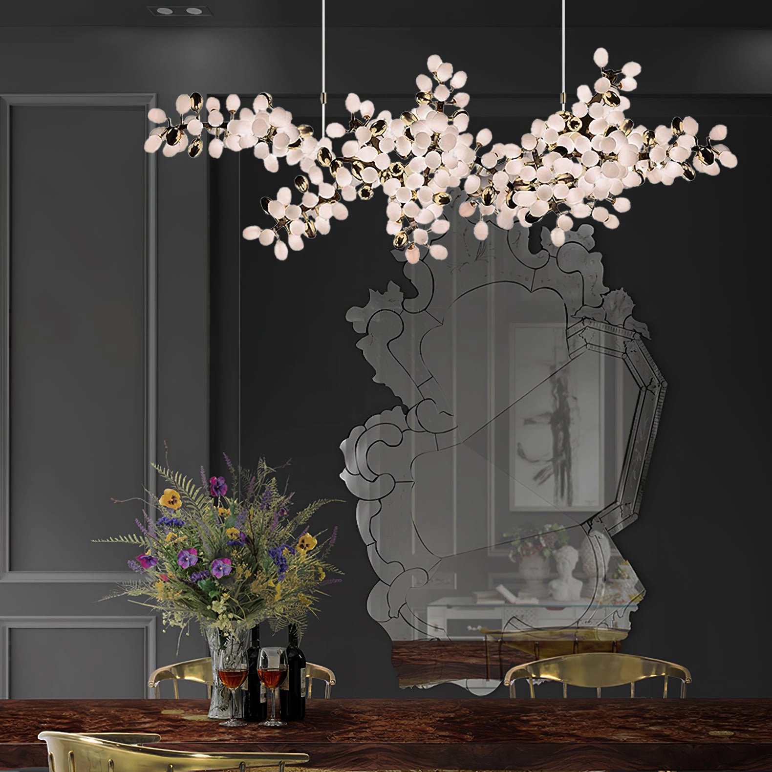 Grape Vine Bunch Chandelier