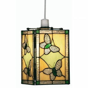 Green Butterfly Easy Fit Tiffany Ceiling Lamp Shade simple ceiling design light