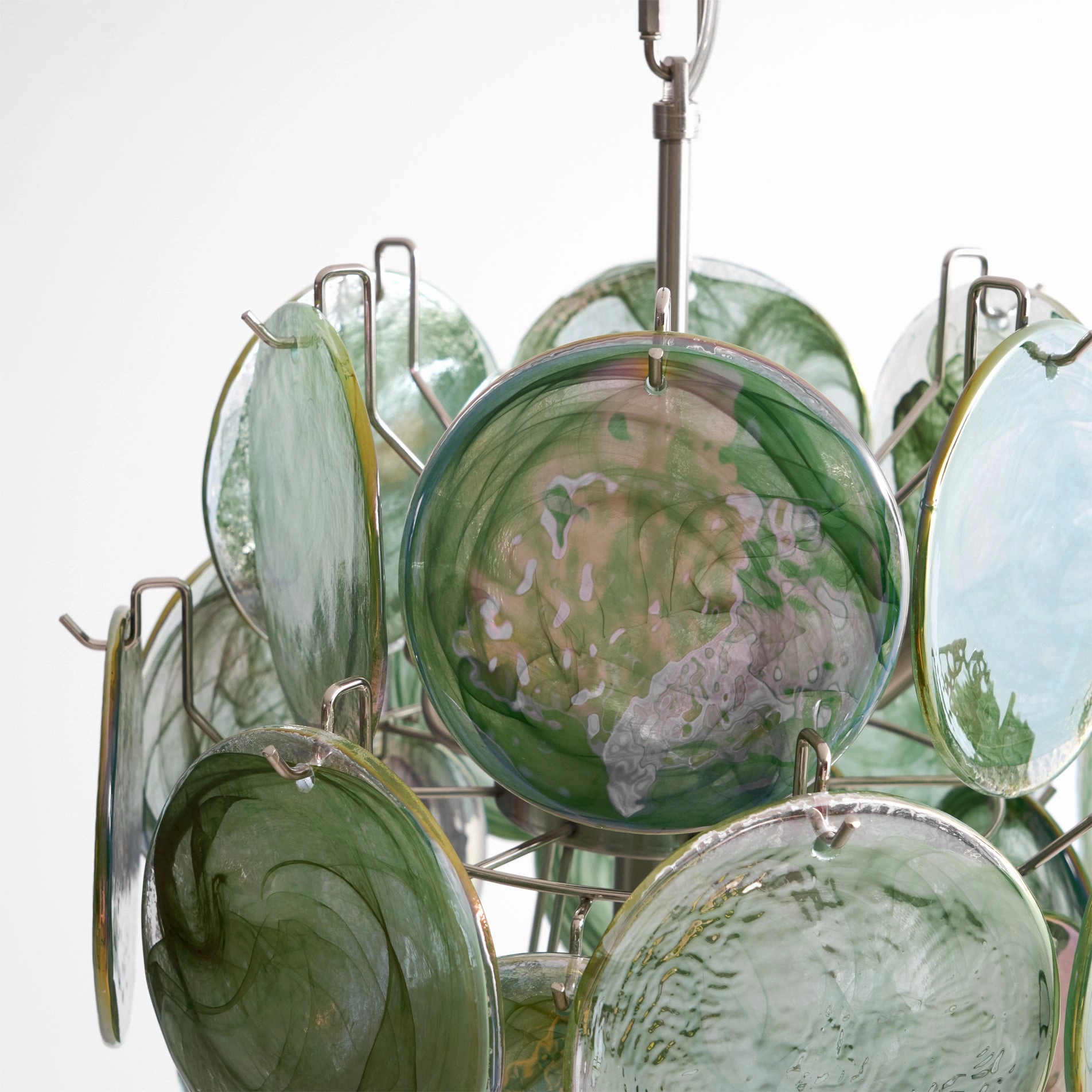 Green Vistosi Disc Chandelier