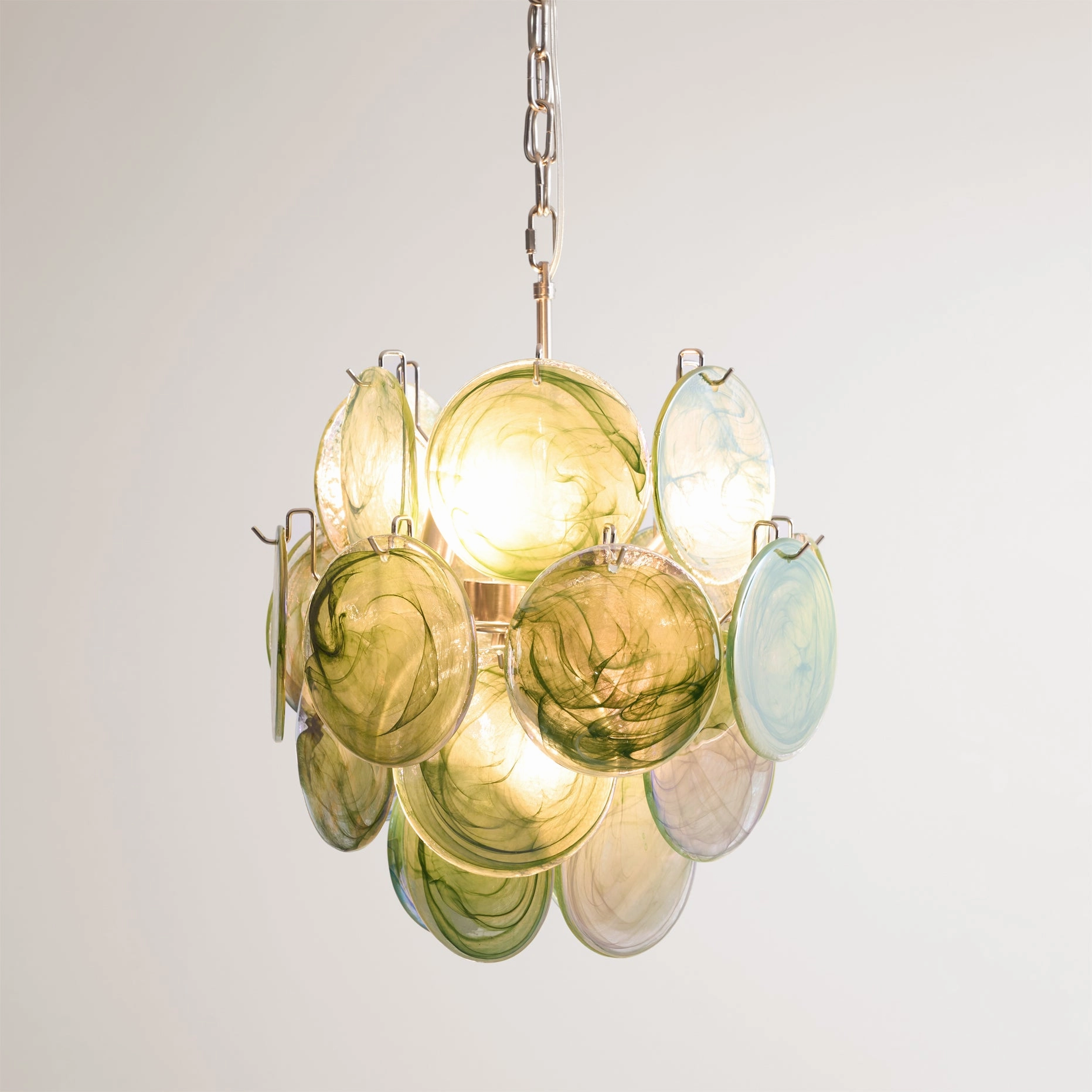 Green Vistosi Disc Chandelier
