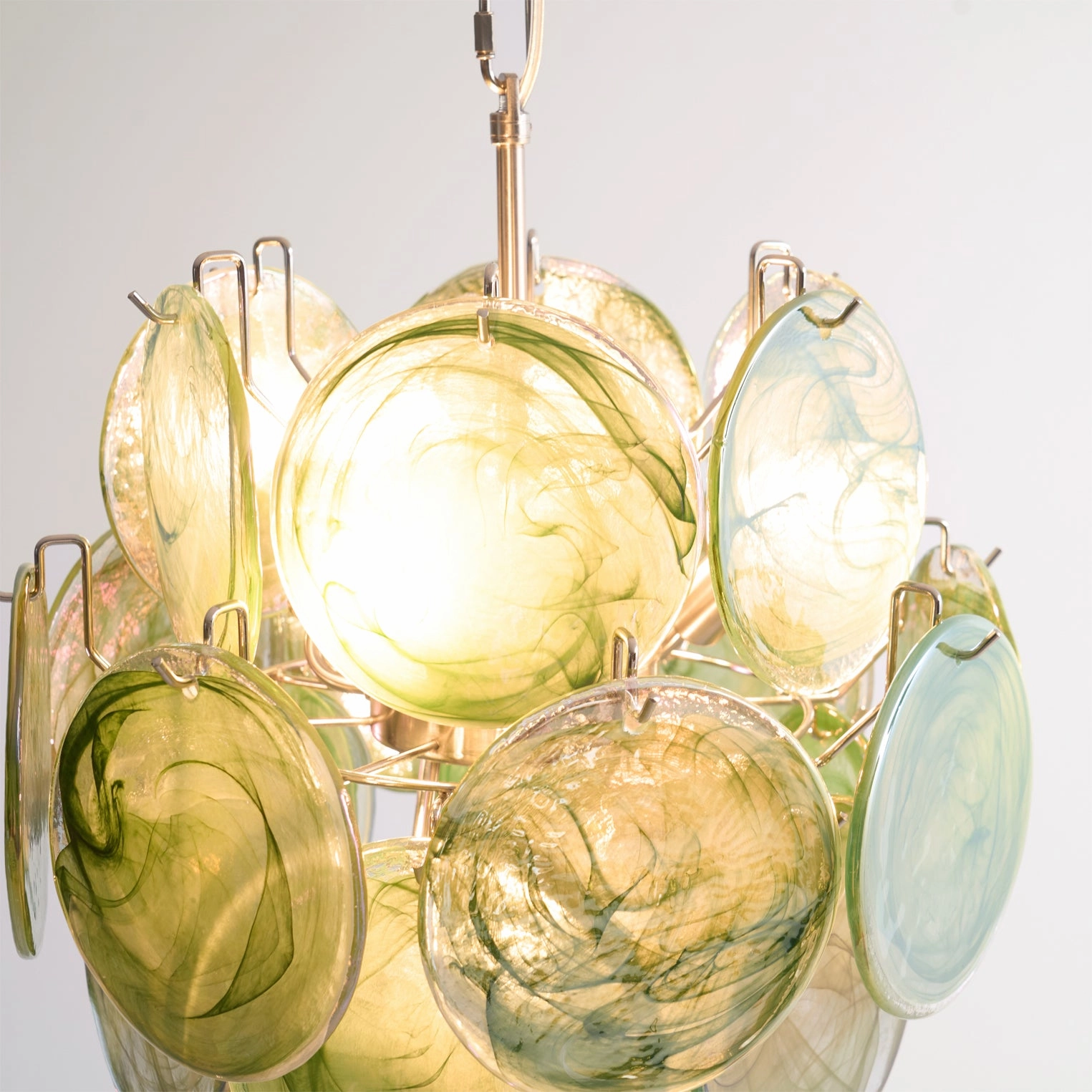 Green Vistosi Disc Chandelier