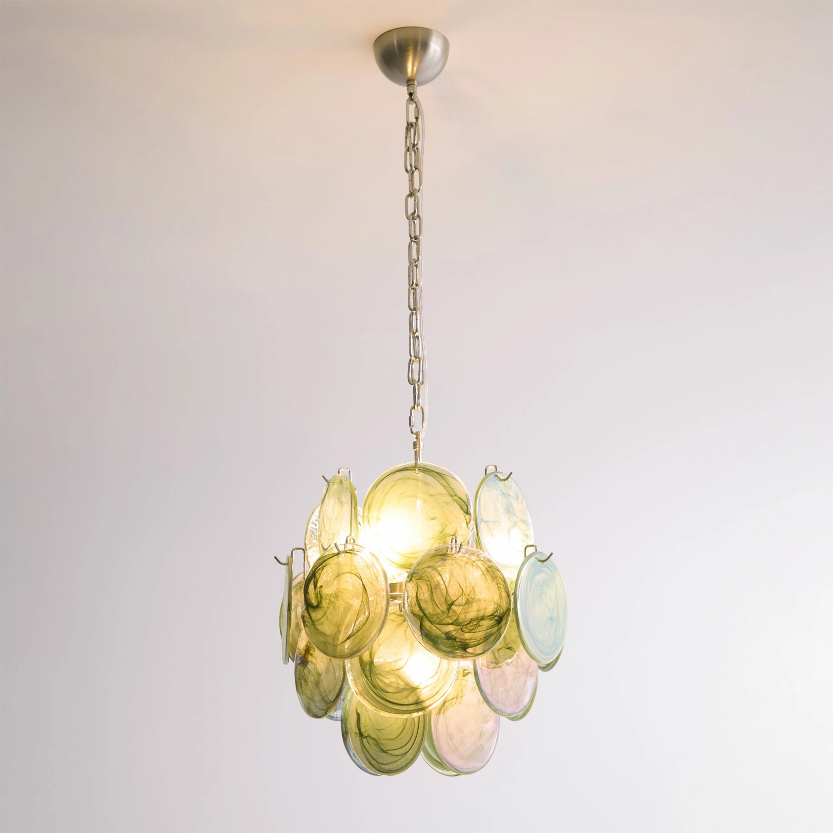 Green Vistosi Disc Chandelier