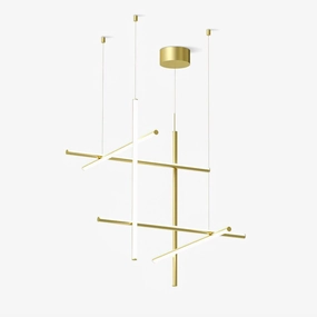 Gridline Linear Chandelier modern modeling table light