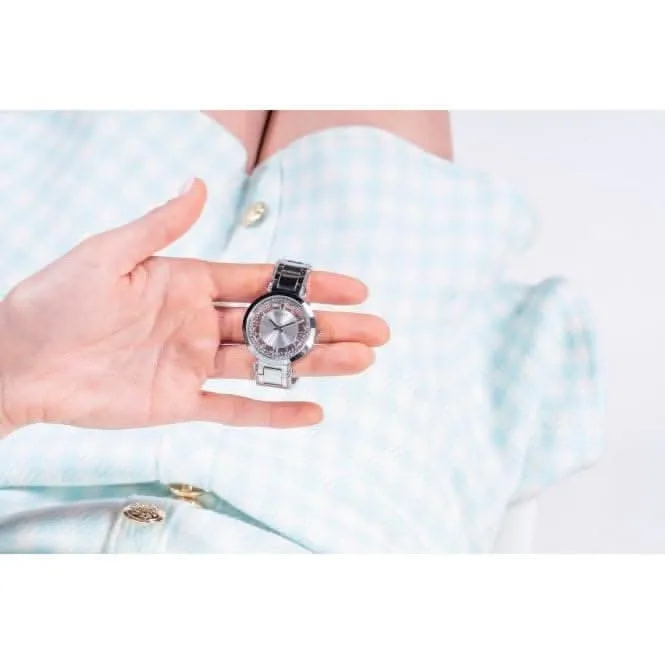 Guess Ladies Crystal Clear Stainless Steel Silver Watch GW0470L1