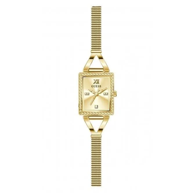 Guess Ladies Grace Stainless Steel Mesh Gold Tone Watch GW0400L2