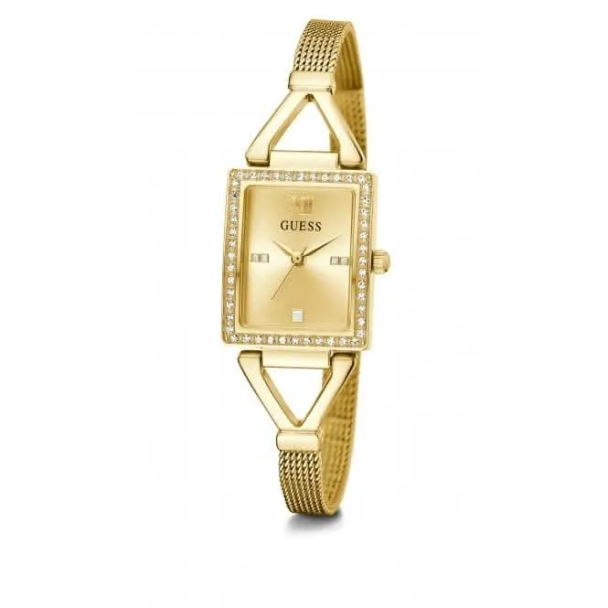 Guess Ladies Grace Stainless Steel Mesh Gold Tone Watch GW0400L2