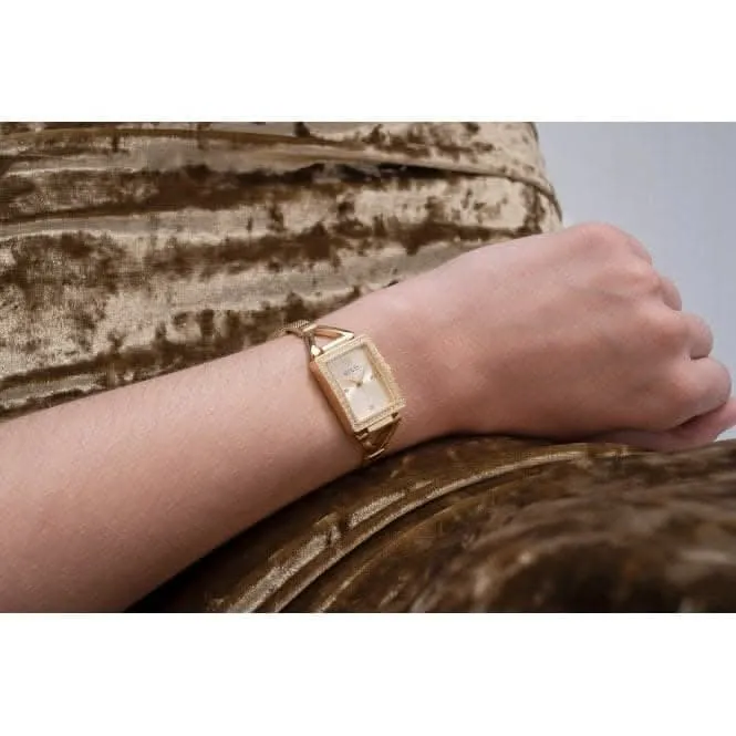 Guess Ladies Grace Stainless Steel Mesh Gold Tone Watch GW0400L2