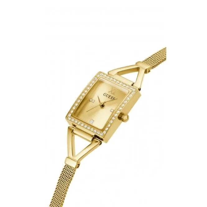 Guess Ladies Grace Stainless Steel Mesh Gold Tone Watch GW0400L2
