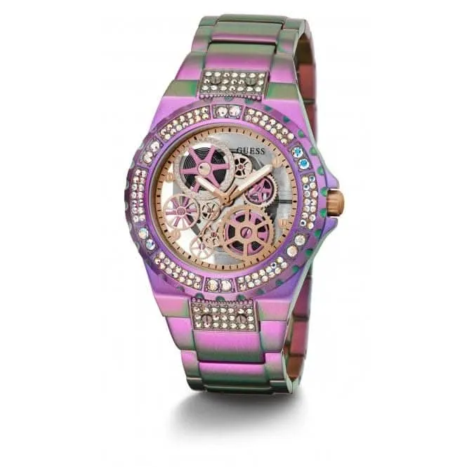Guess Ladies Reveal Stainless Steel Iridescent Watch GW0302L3