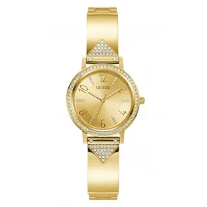 Guess Ladies Tri Luxe Stainless Steel Gold Tone Watch GW0474L2