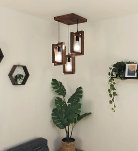 Gyro Brown Cluster Hanging Lamp (BULB NOT INCLUDED) contemporary ceiling fixture