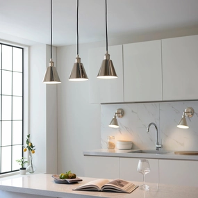 Hal Nickel 3 Light Adjustable Ceiling Pendant minimalist ceiling light
