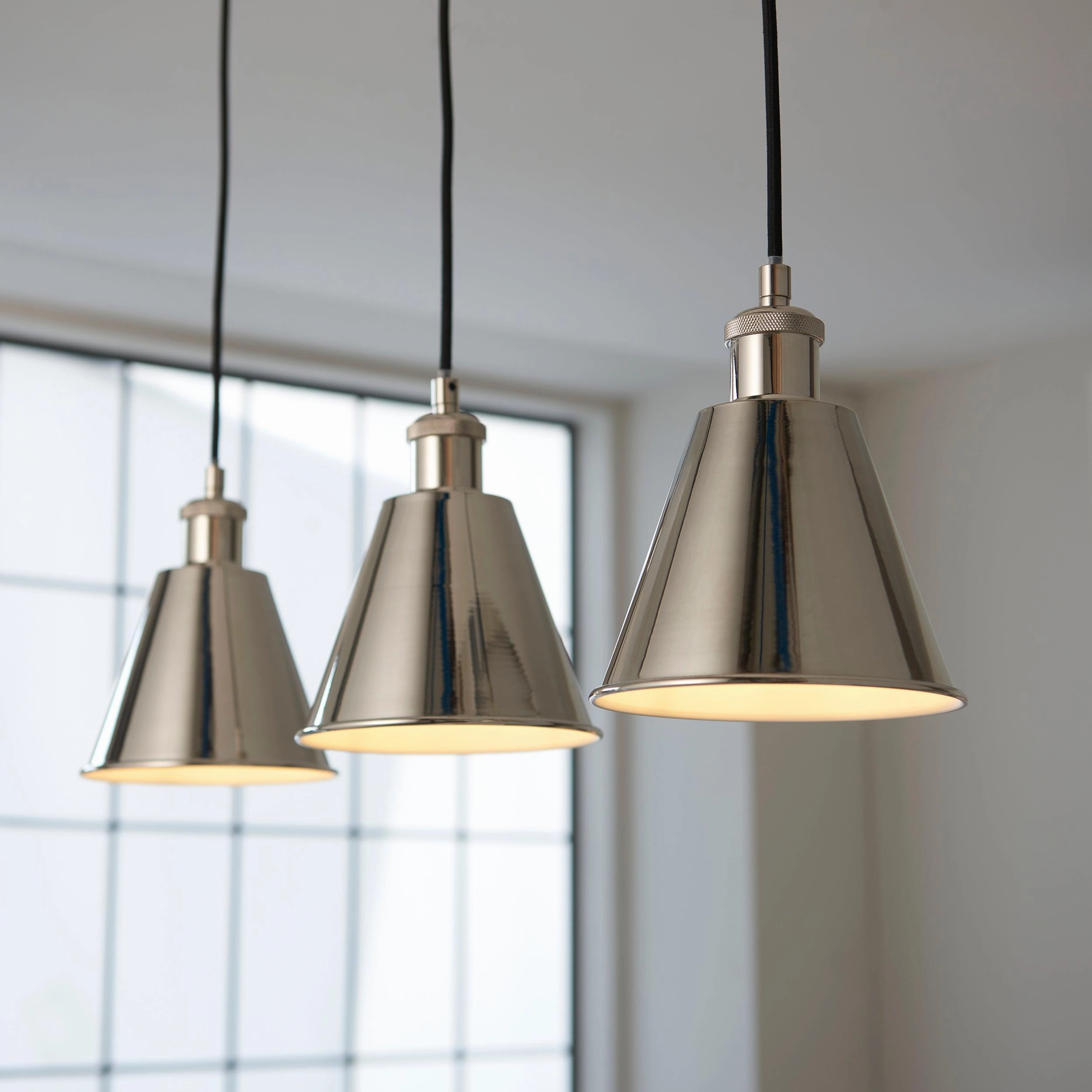 Hal Nickel 3 Light Adjustable Ceiling Pendant
