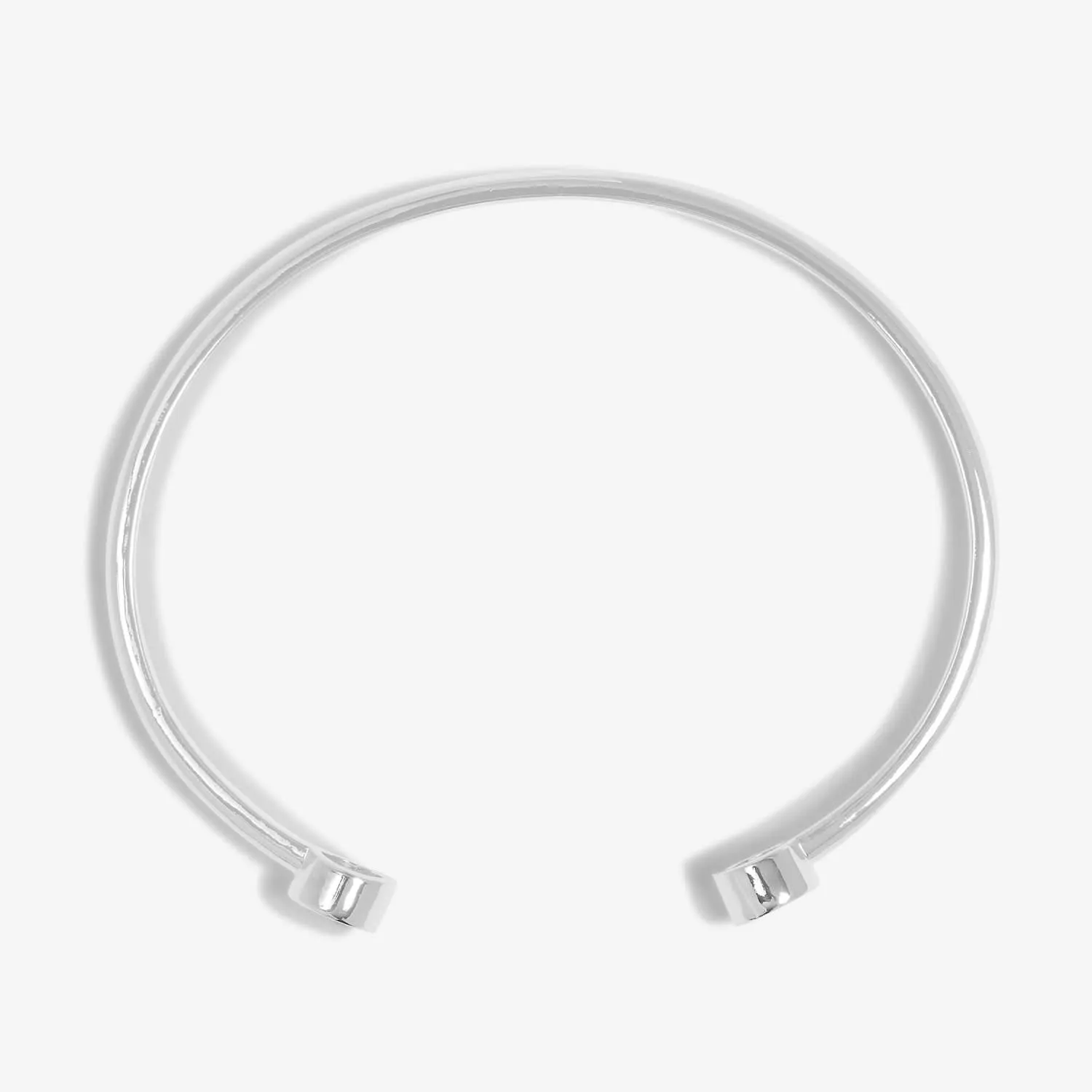 Halo Pearl Cubic Zirconia Silver Plated Bangle 7840 Joma Jewellery