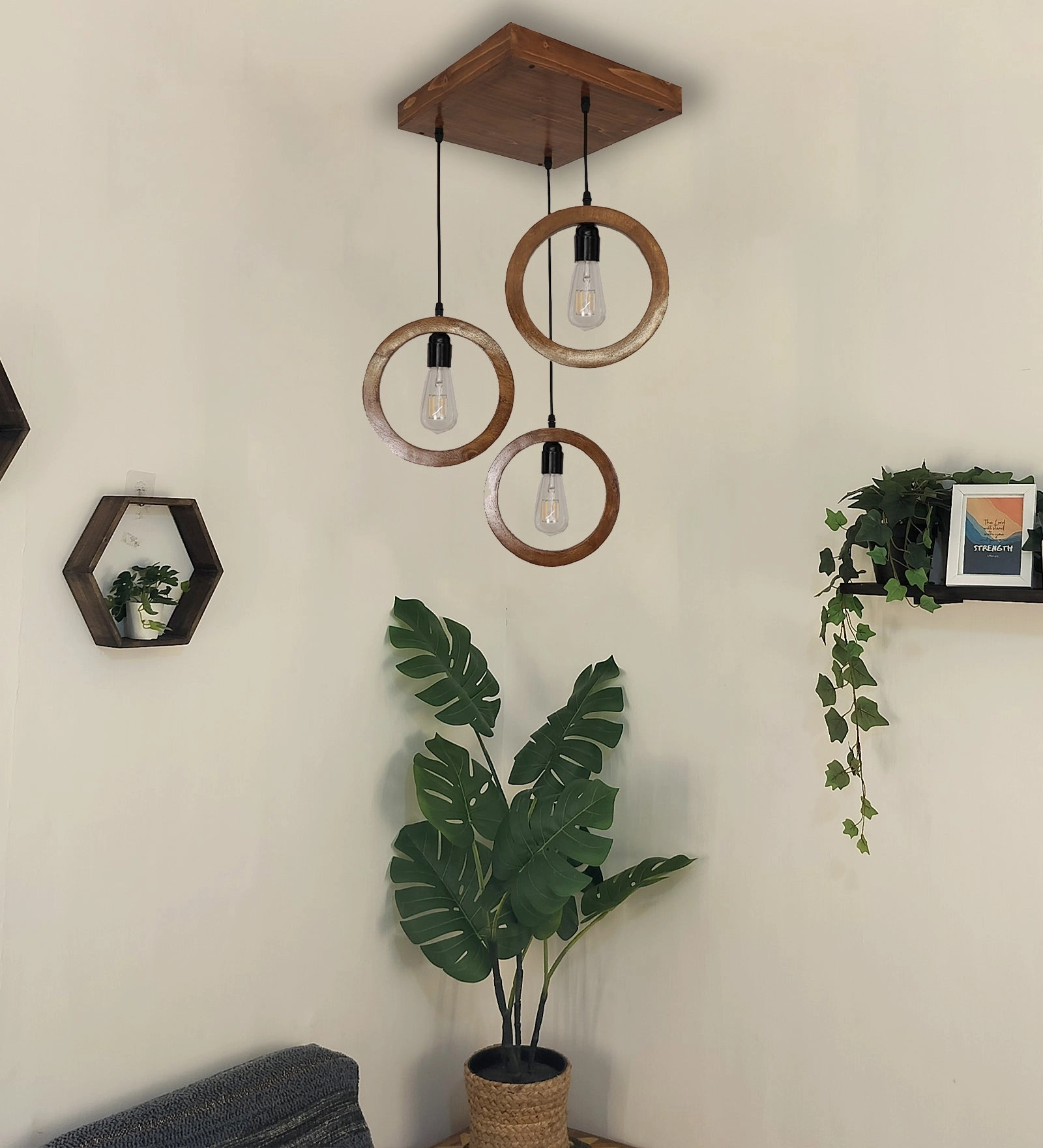Halo Brown Cluster Hanging Lamp (BULB NOT INCLUDED)