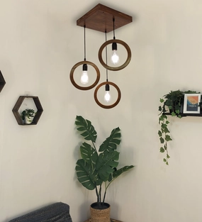 Halo Brown Cluster Hanging Lamp (BULB NOT INCLUDED) contemporary ceiling fixture