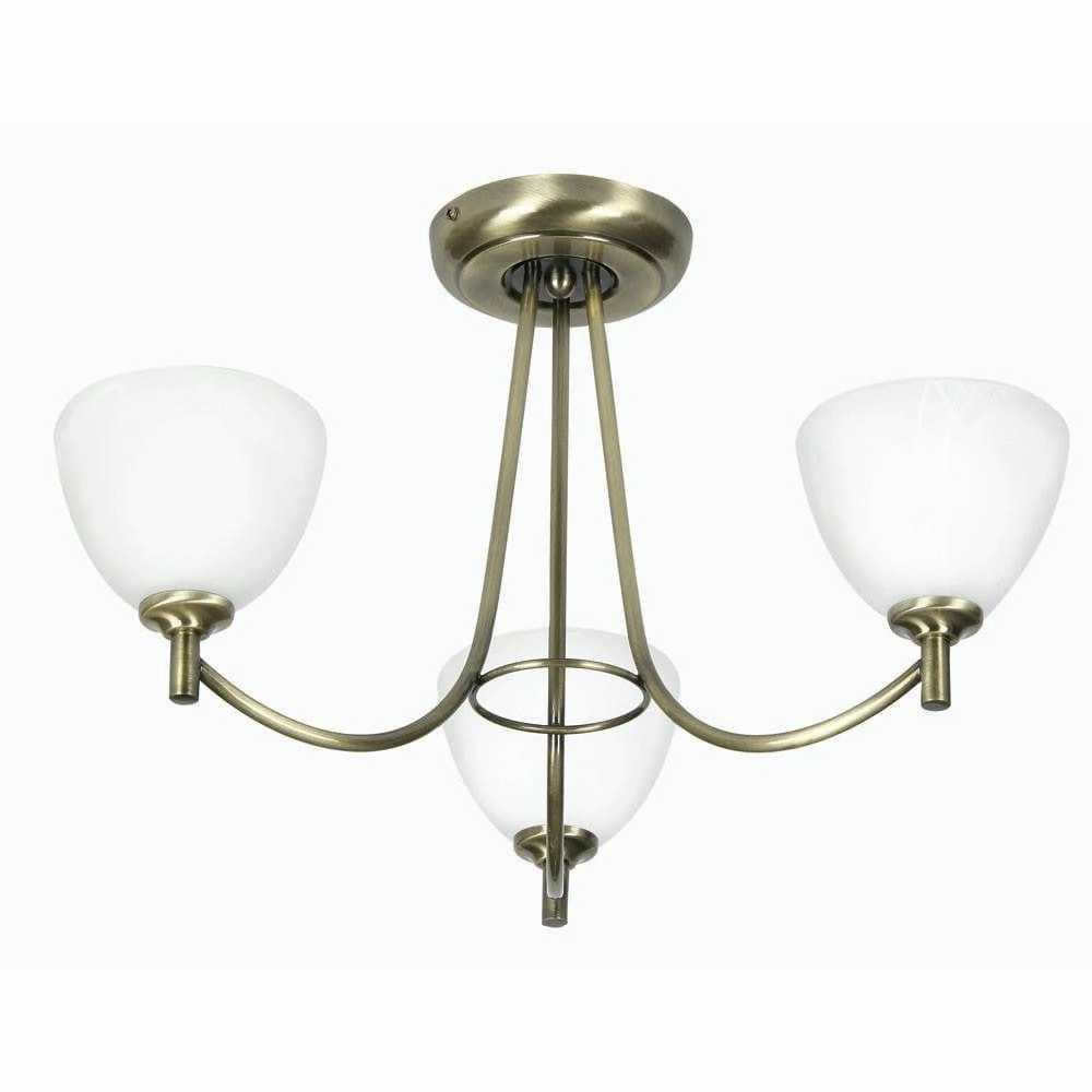 Hamburg 3 Arm Antique Brass Art Deco Ceiling Light simple ceiling design light