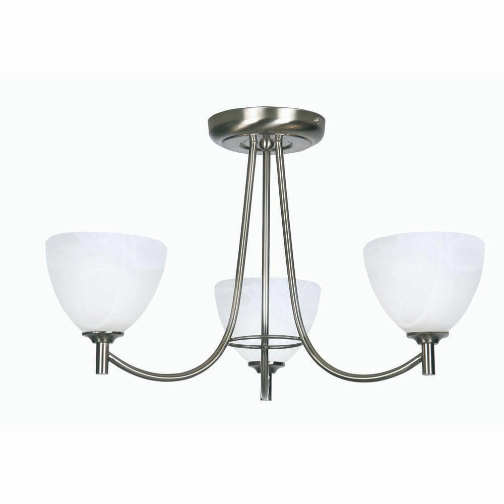 Hamburg 3 Arm Antique Chrome Art Deco Ceiling Light simple ceiling design light