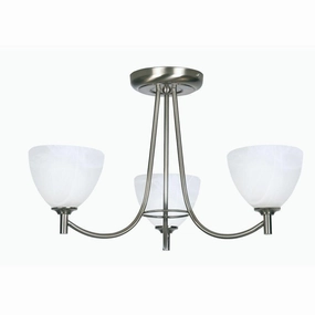 Hamburg 3 Arm Antique Chrome Art Deco Ceiling Light simple ceiling design light