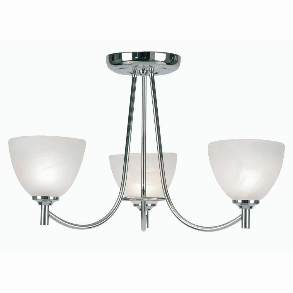Hamburg 3 Arm Chrome Finish Art Deco Ceiling Light simple ceiling design light