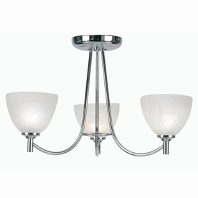 Hamburg 3 Arm Chrome Finish Art Deco Ceiling Light simple ceiling design light