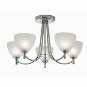 Hamburg 5 Arm Chrome Finish Art Deco Ceiling Light simple ceiling design light