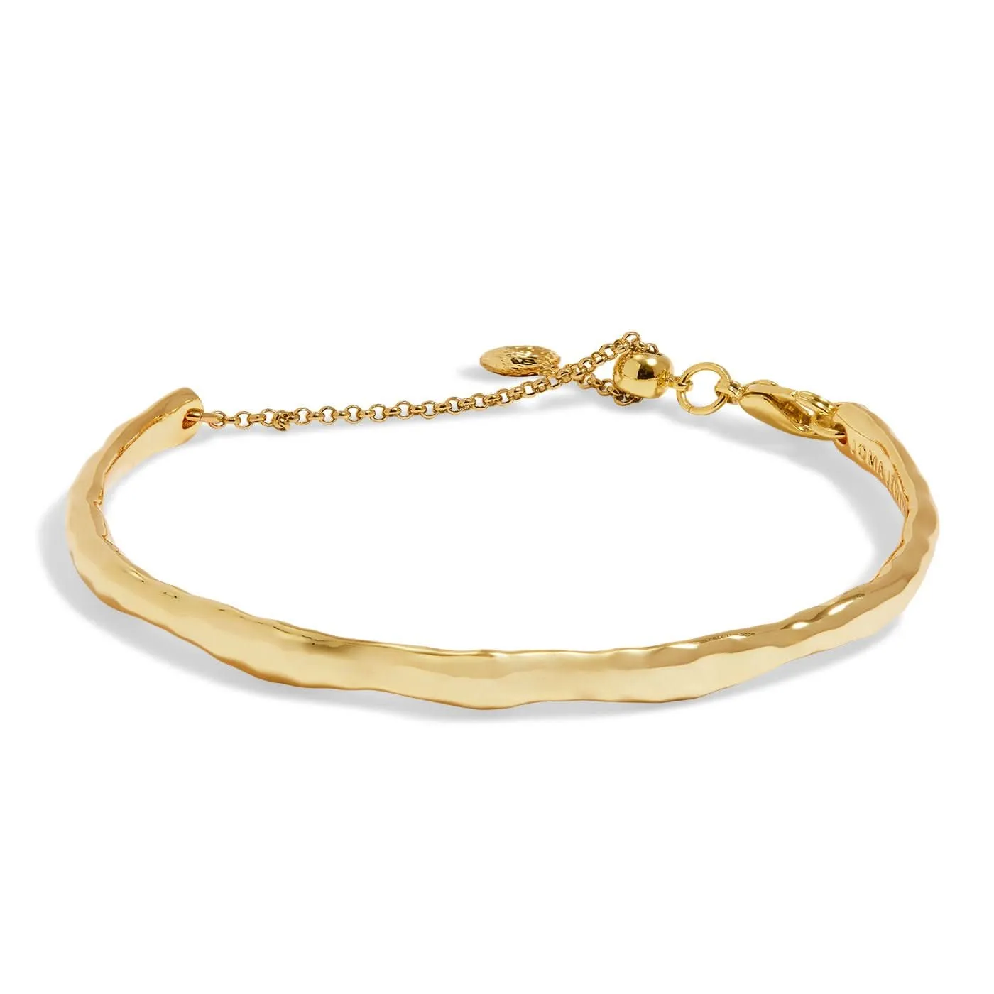 Hammered Bangle Bar Gold Plated Bracelet 7886 Joma Jewellery