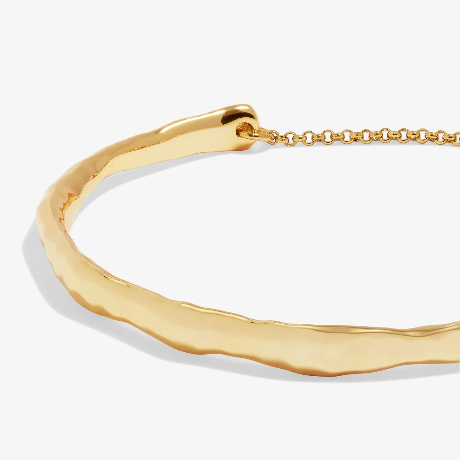 Hammered Bangle Bar Gold Plated Bracelet 7886 Joma Jewellery