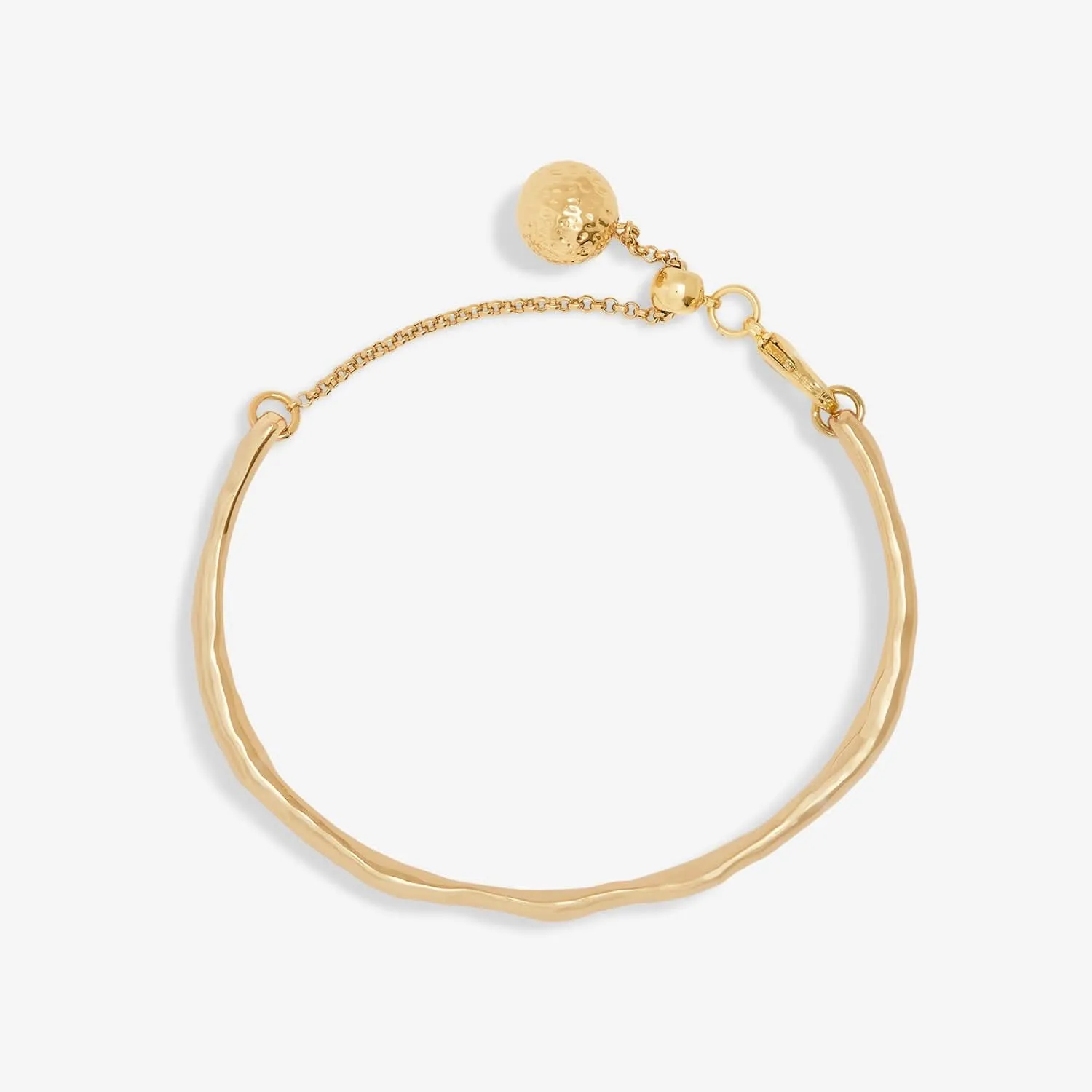 Hammered Bangle Bar Gold Plated Bracelet 7886 Joma Jewellery