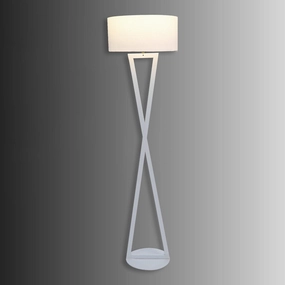 Hamptons White Floor Lamp With Metal Base By SS Lightings garden LED light