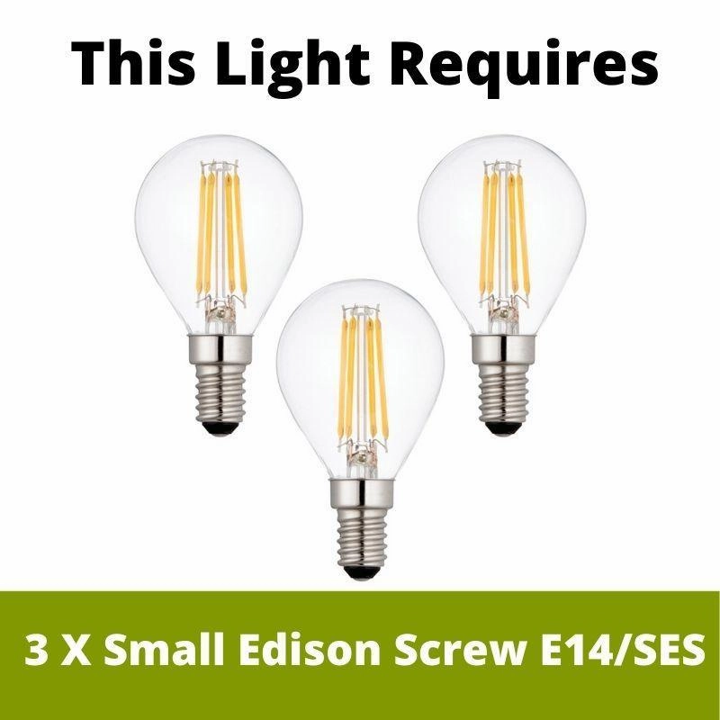 Hansen 3 Light Brass Semi-Flush Ceiling Light