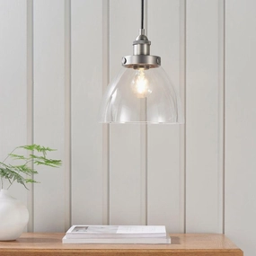 Hansen Brushed Silver Pendant Light modern ceiling lamp