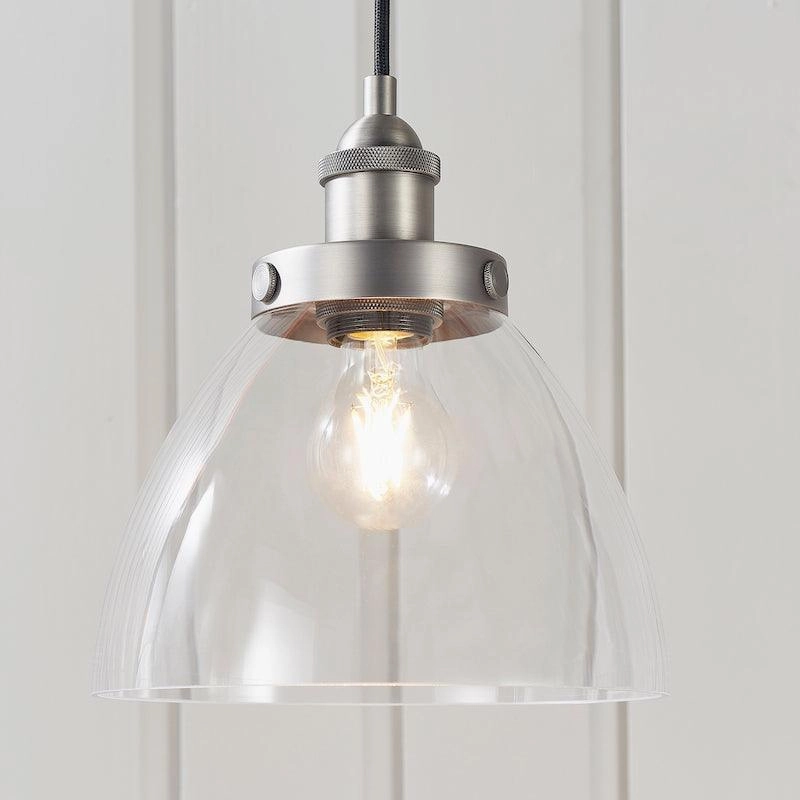 Hansen Brushed Silver Pendant Light