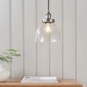 Hansen Brushed Silver Pendant Light simple ceiling design light