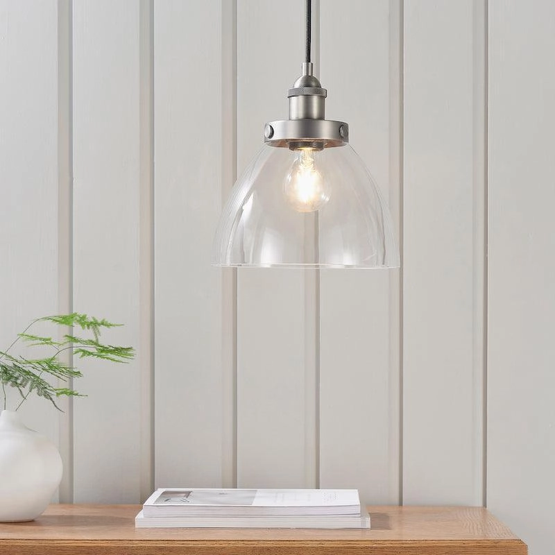 Hansen Brushed Silver Pendant Light simple ceiling design light