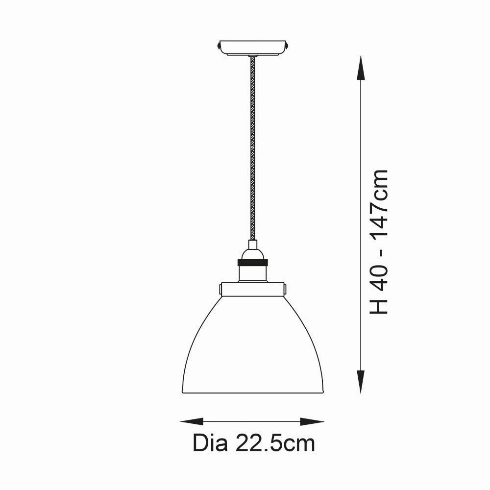 Hansen Nickel Industrial Pendant Light - Clear Glass Shade