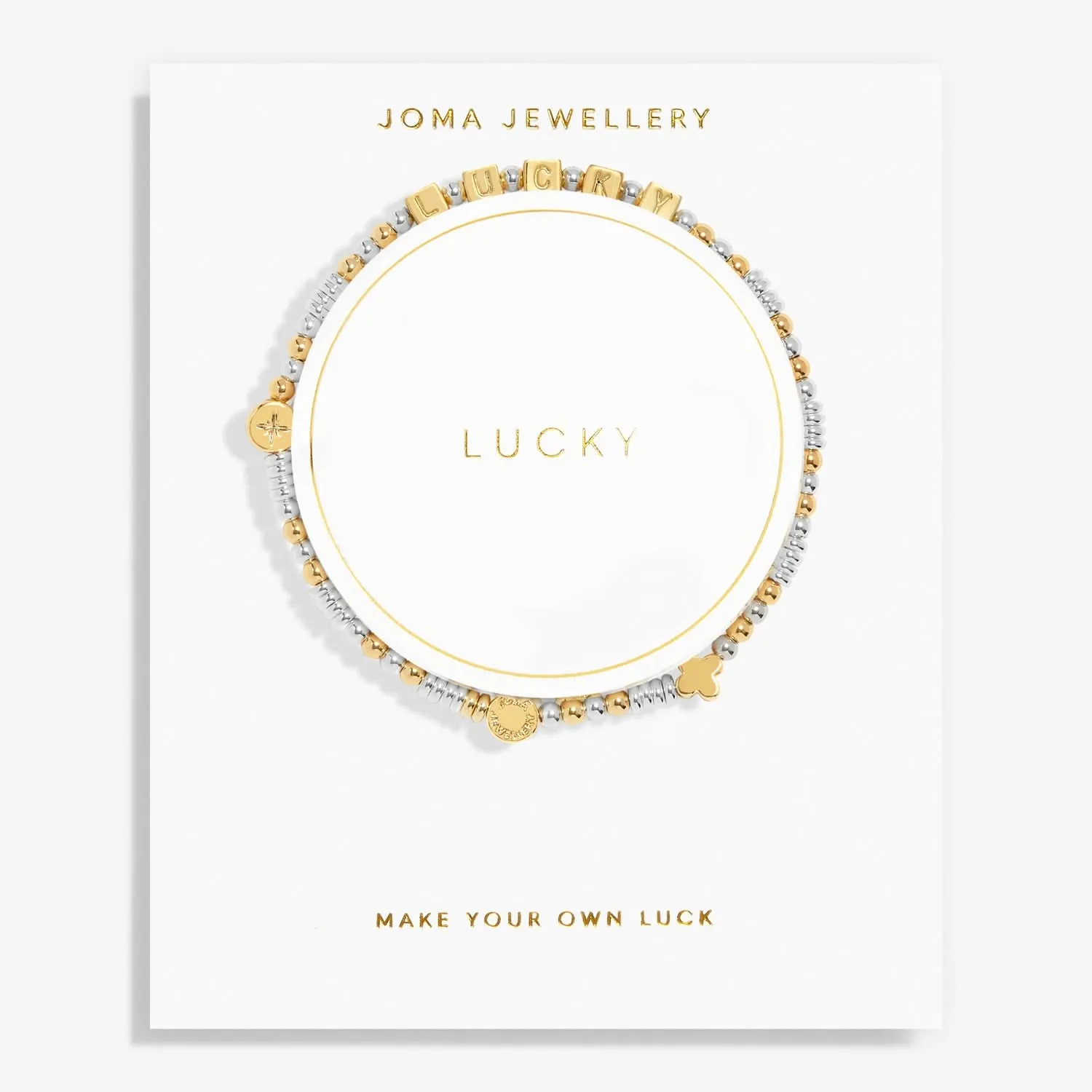 Happy Little Moments Lucky Silver Gold Plated Bracelet 7526 Joma Jewellery