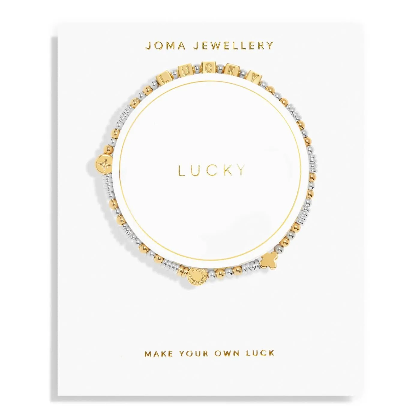 Happy Little Moments Lucky Silver Gold Plated Bracelet 7526 Joma Jewellery