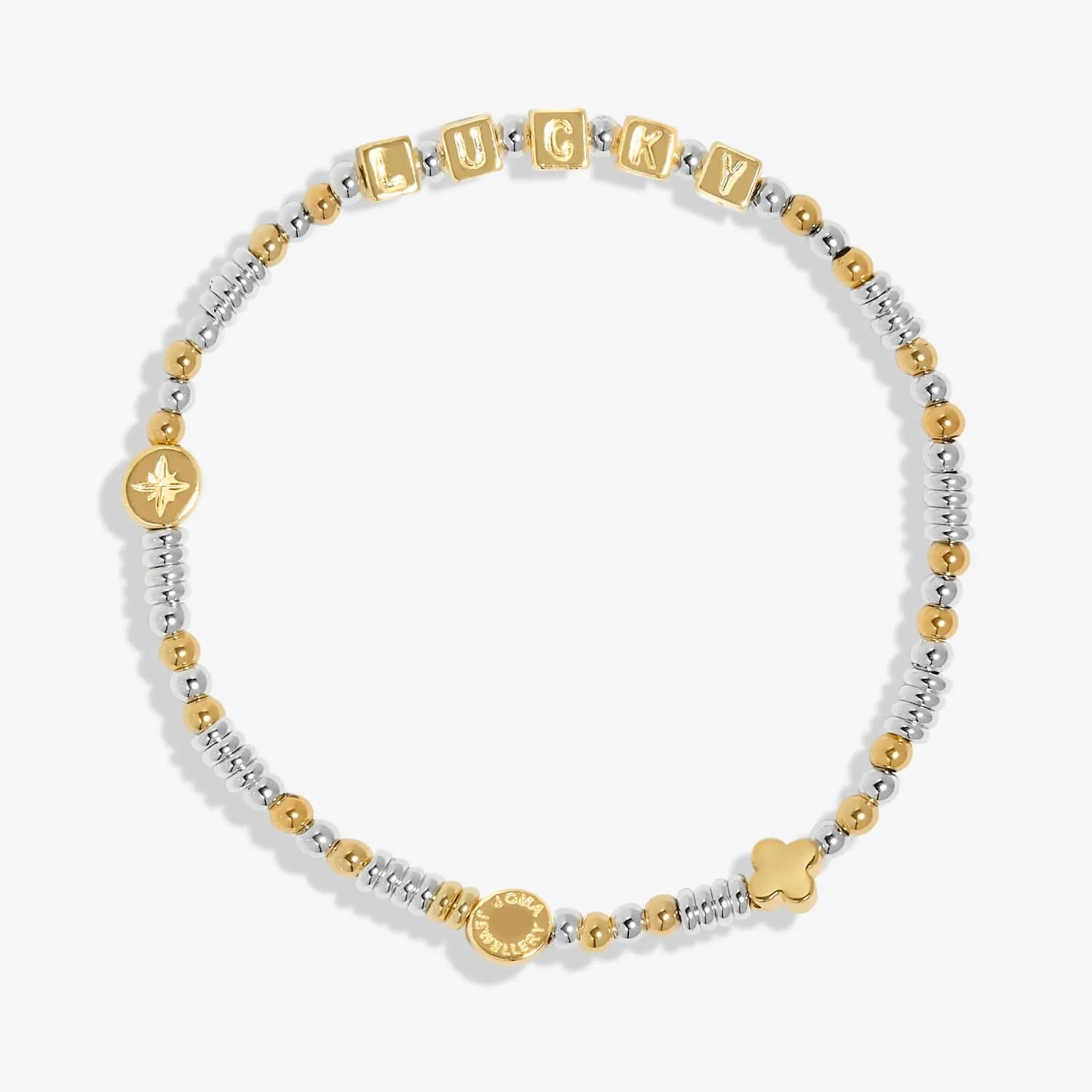 Happy Little Moments Lucky Silver Gold Plated Bracelet 7526 Joma Jewellery