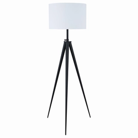 Harrington Tripod Legs Floor Lamp White and Black mini decorative bulb