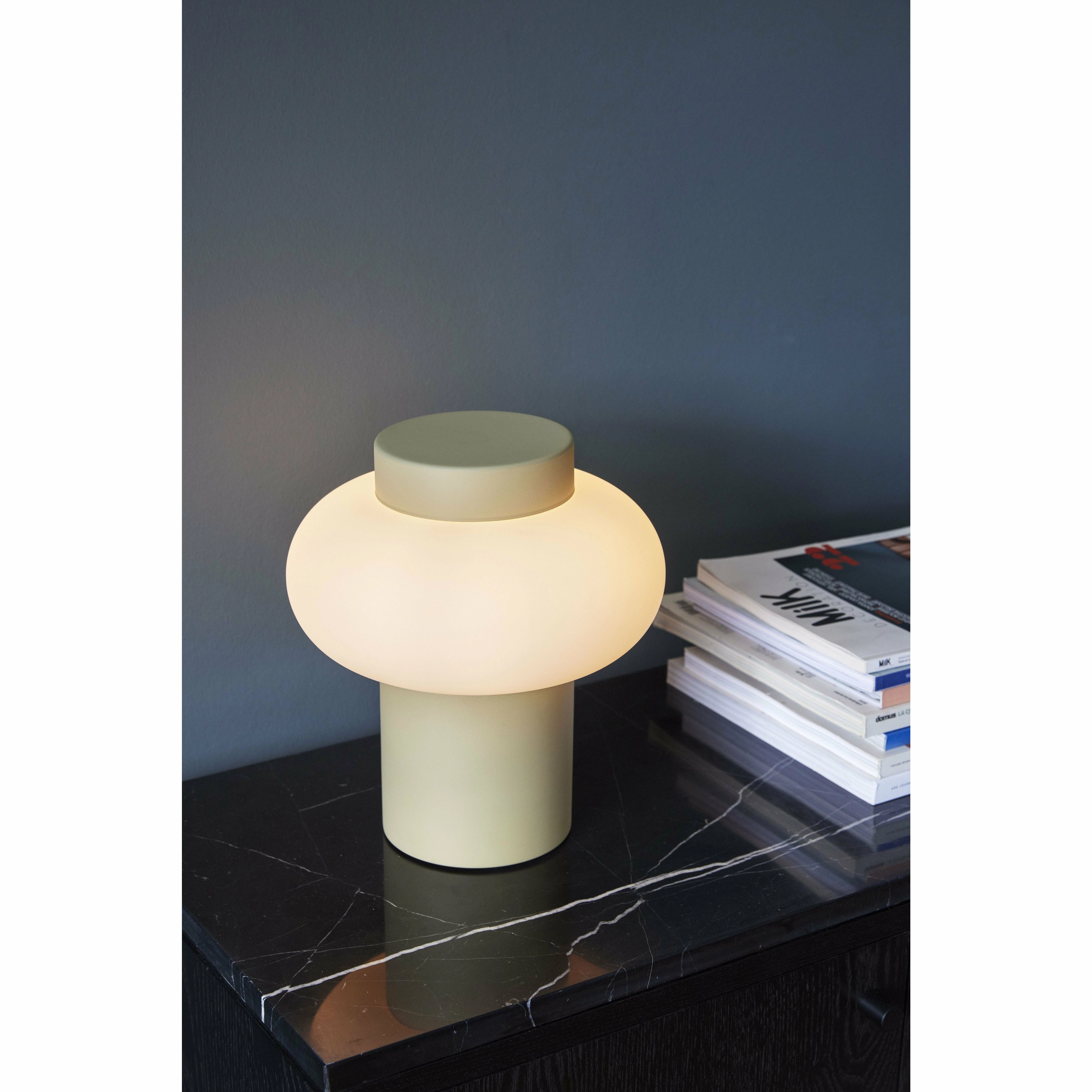 Hbsch Camp Table Lamp Metal/Glass Yellow/Opal