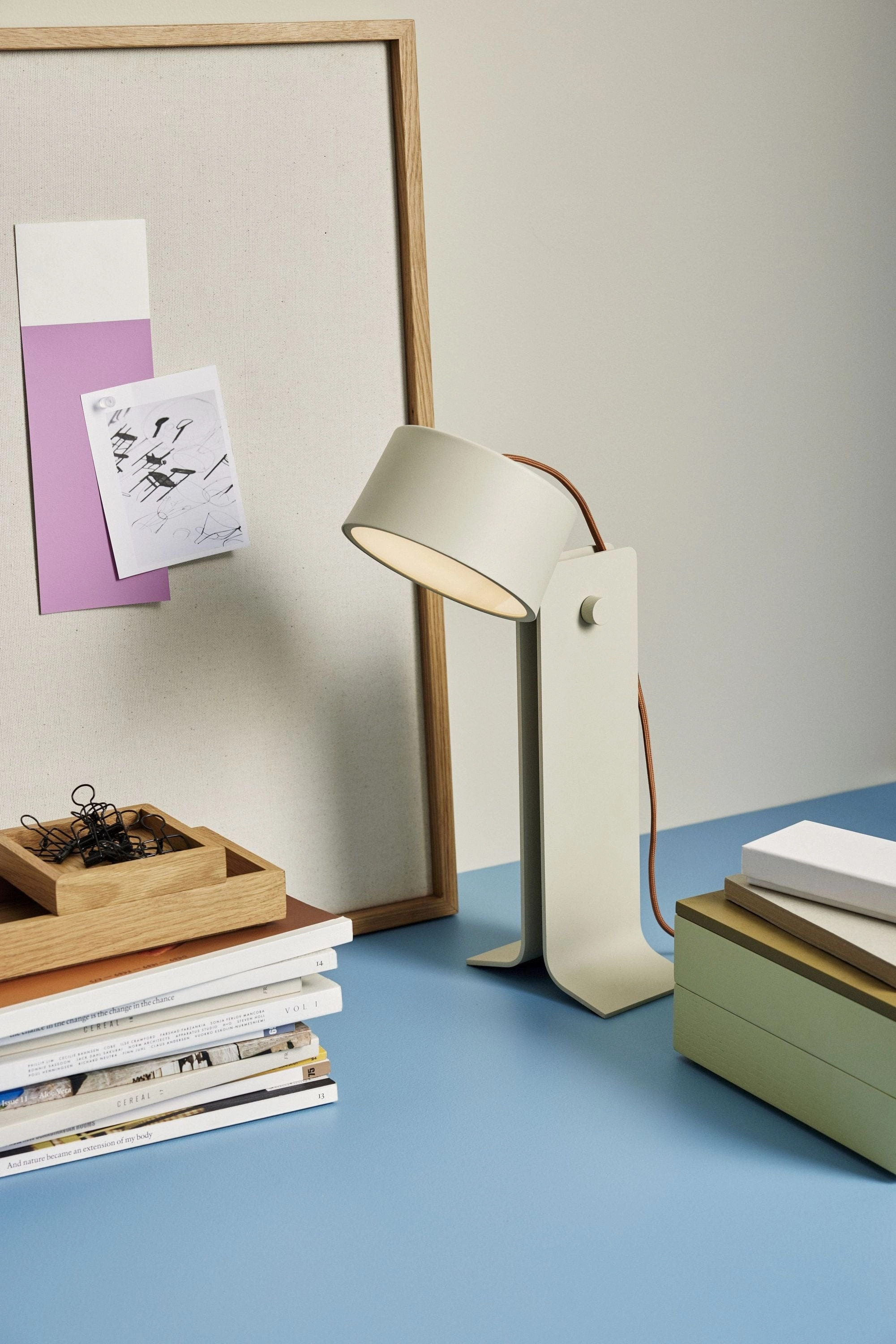 Hbsch Crea Table Lamp, Sand/Orange
