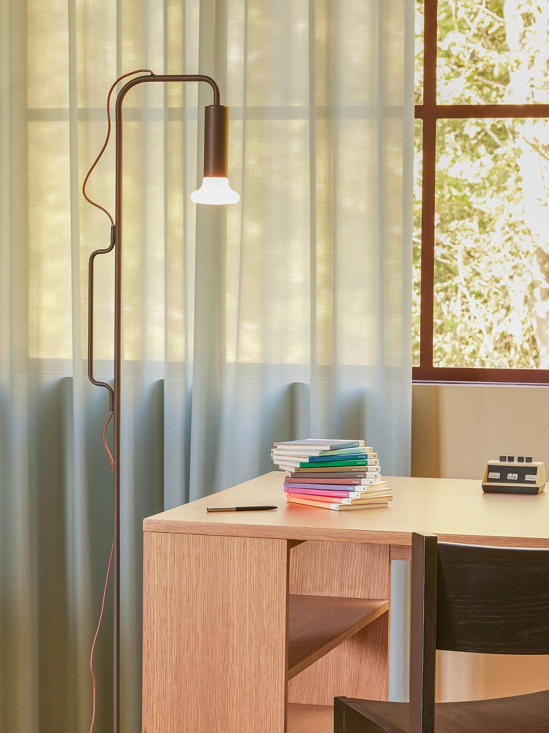 Hbsch Iso Floor Lamp, Brown