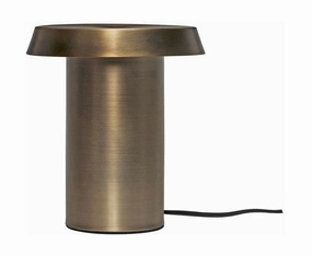 Hbsch Keen Table Lamp, Burnished Brass designer outdoor lamp